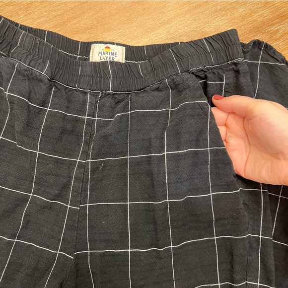 Marine Layer Allison Pant Black Windowpane XS - Picture 7 of 10